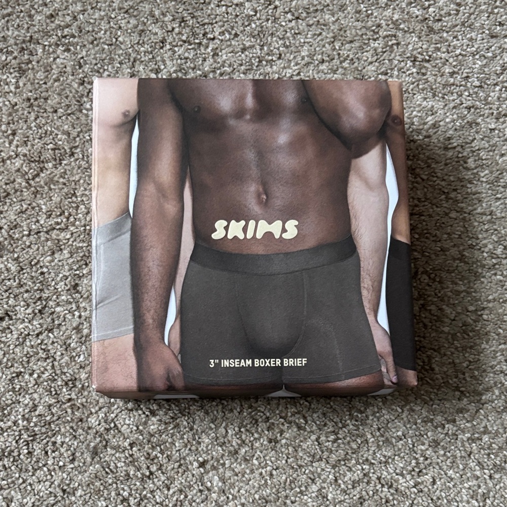 SKIMS Men's Boxer Briefs - Gray and Black